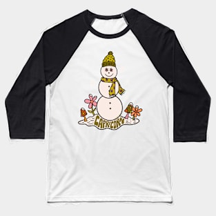 Capricorn Snowman Baseball T-Shirt